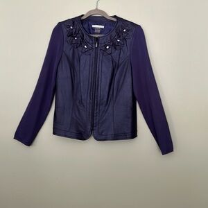 Peter Nygard Purple Leather Jacket